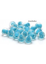 20-100 Glow In The Dark Powder Blue Lampwork Round Glass Beads 10mm ~ Stylish Jewellery Making